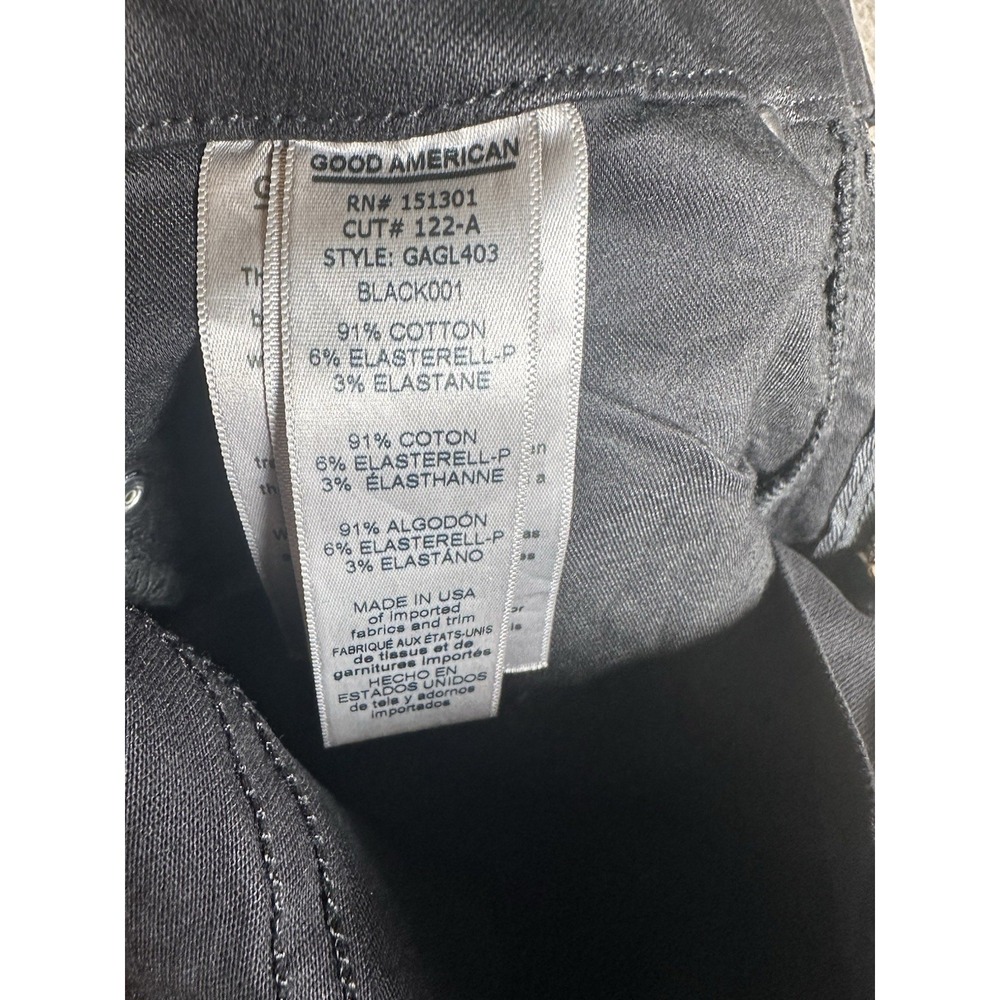 Good American Good Legs Black Skinny Jeans High Rise Women's Size 8/29 NWT - Picture 7 of 10